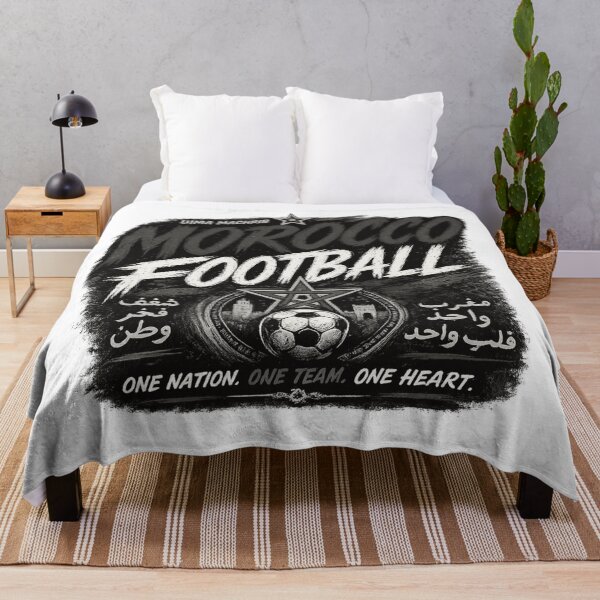 Item preview, Morocco Football Black White Typography Design | National Football Fan Graphic designed and sold by TKOprintdesigns.