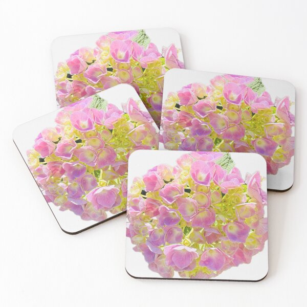 Item preview, Soft Pink and Lime Green Hydrangea Blossom Cutout designed and sold by BalkanBloom.