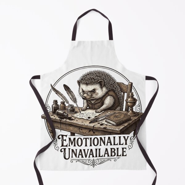 Item preview, Emotionally Unavailable Hedgehog Victorian Scholar Dark Academia designed and sold by Retro Mood Co.