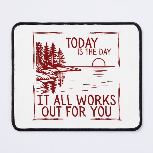 Item preview, Today is the day it all works out for you red line drawing self love designed and sold by LAJdesigns.