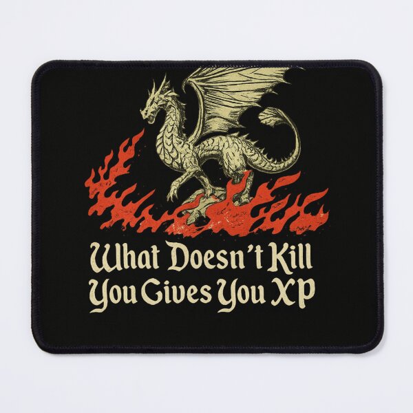 Item preview, What Doesn’t Kill You Gives You XP Funny Dragon RPG Gamer designed and sold by Dujosufot.