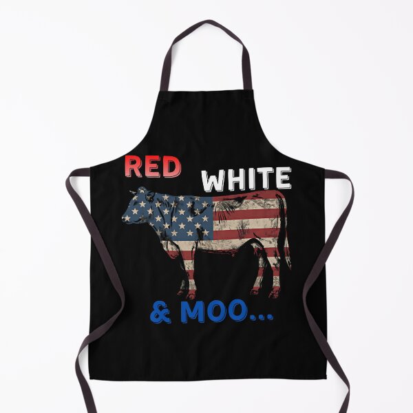 Item preview, Red White and Moo 4th of July American Flag Funny Cow designed and sold by ConcepTWM.
