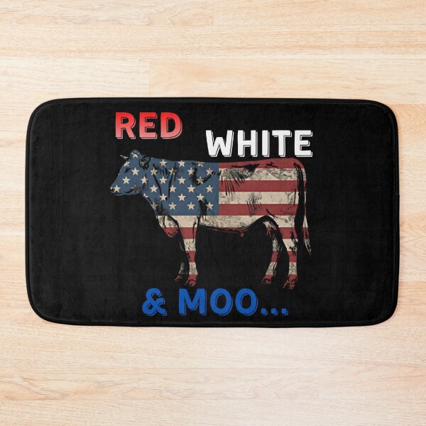 Item preview, Red White and Moo 4th of July American Flag Funny Cow designed and sold by ConcepTWM.