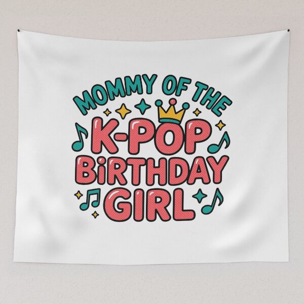 Item preview, Mommy of the K-Pop Birthday Girl T-Shirt Cute Matching Family Party Tee designed and sold by MerchlyMike.