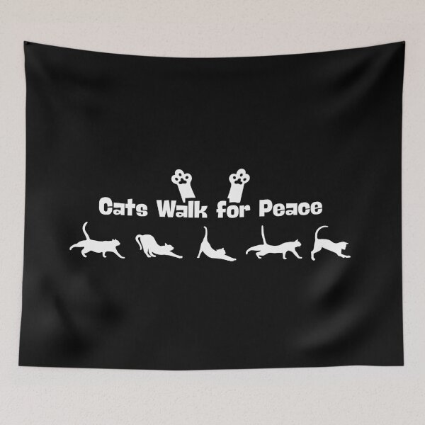 Item preview, Funny Cats Walk for Peace designed and sold by HappyHavenStu.
