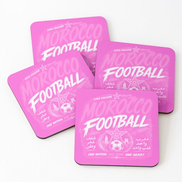Item preview, Morocco Football Pink Typography Design | National Football Fan Graphic designed and sold by TKOprintdesigns.
