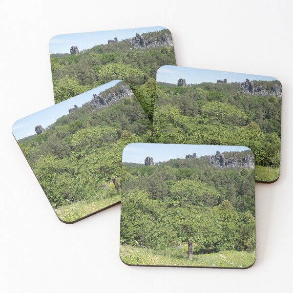 Item preview, A flowering summer meadow and towering cliffs designed and sold by Heidemüllerin.