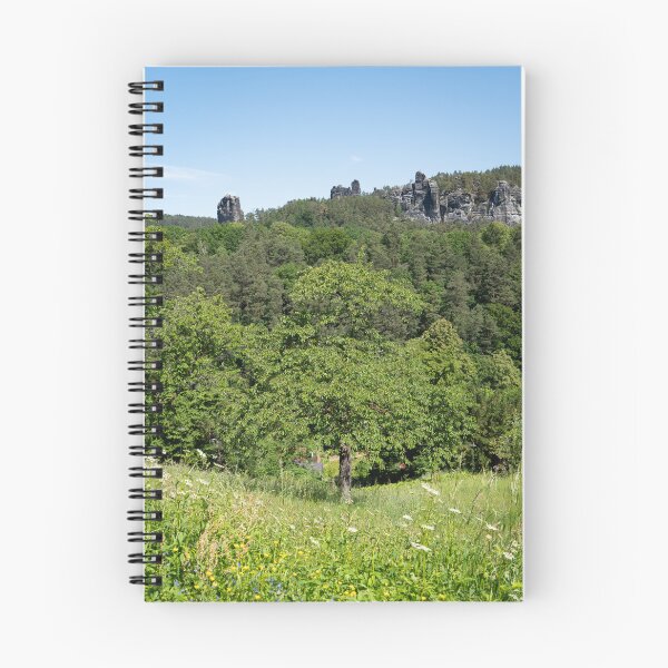 Item preview, A flowering summer meadow and towering cliffs designed and sold by Heidemüllerin.