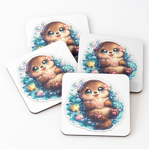 Item preview, Cute Sea Otter Kawaii Sticker designed and sold by KrishAuraa.