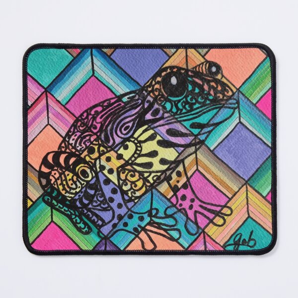 Item preview, Frog against a psychedelic background designed and sold by sylgraph37.