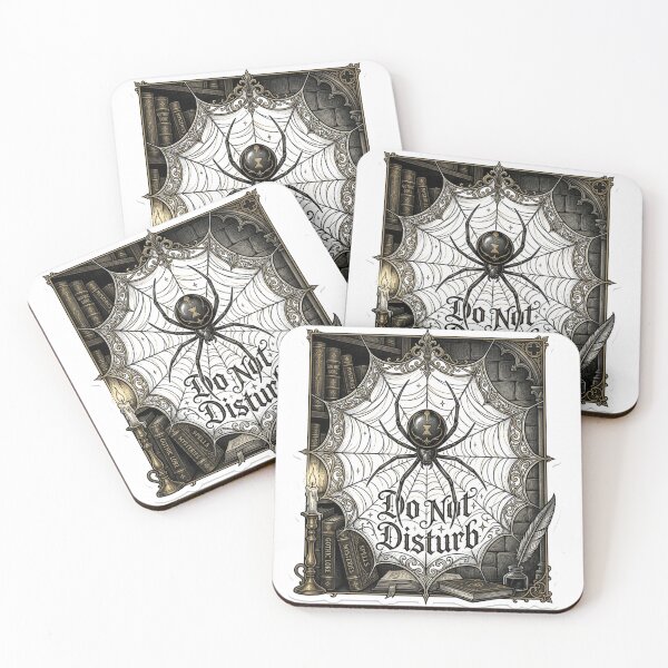 Item preview, Do Not Disturb Spider Weaving Literary Quotes Gothic Web designed and sold by Retro Mood Co.