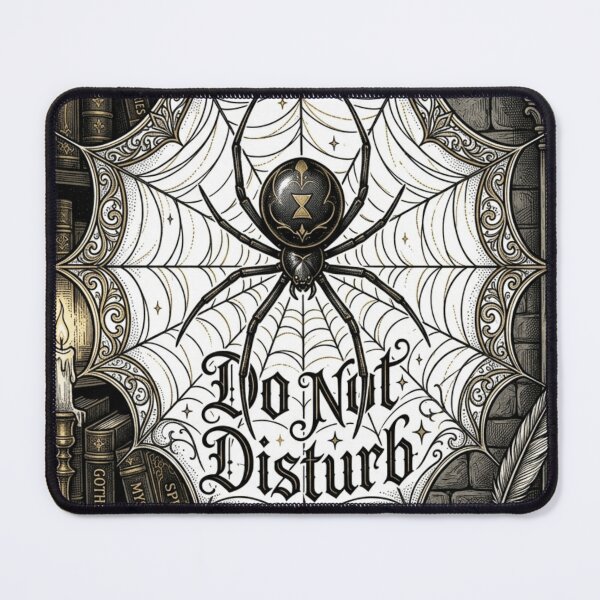Item preview, Do Not Disturb Spider Weaving Literary Quotes Gothic Web designed and sold by Retro Mood Co.