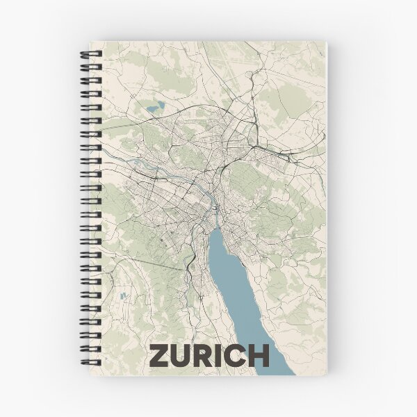 Item preview, Zurich Map designed and sold by MapsNerd.