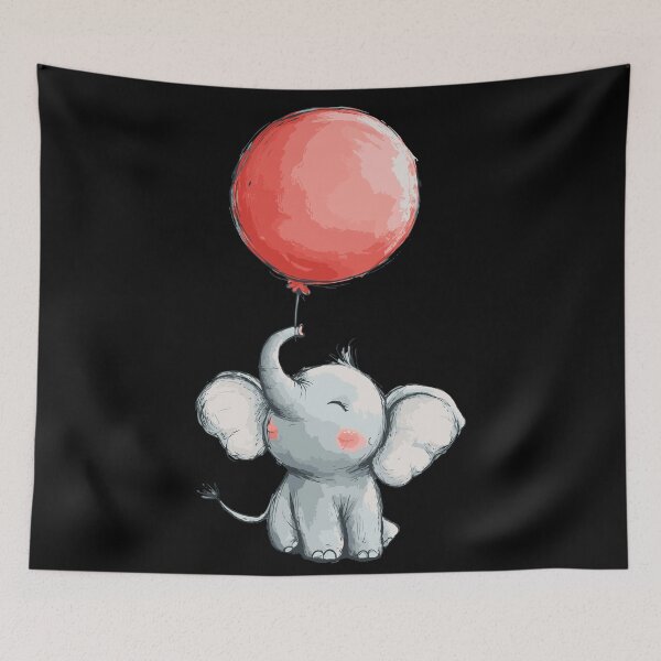 Item preview, Baby Elephant and Sunset Balloon designed and sold by ClubVacay.