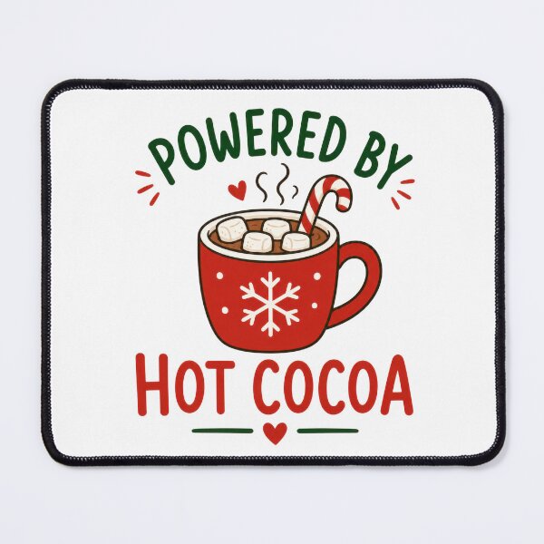 Item preview, Powered By Hot Cocoa Christmas Lover Winter Holiday Cozy Cocoa Gift designed and sold by INVITOARTE.