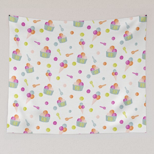 Item preview, Ice cream cones, ice cream cups, ice cream spoons and ice cream scoops designed and sold by Sonja Birkelbach.