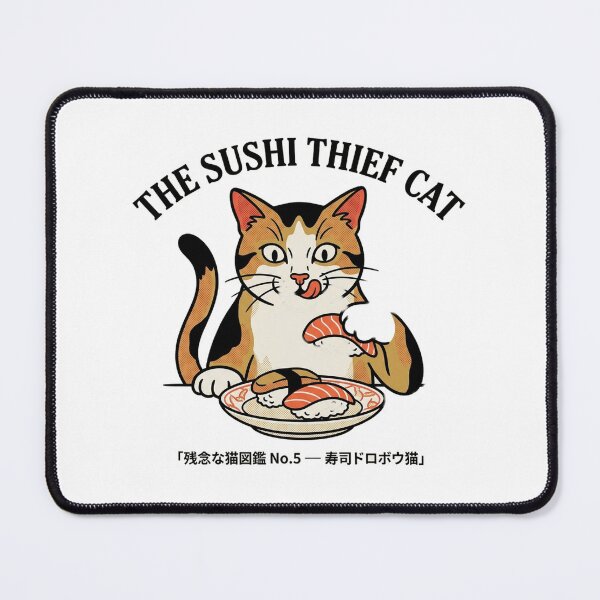 Item preview, The Sushi Thief Cat - Kawaii Funny Sushi Neko designed and sold by nurusubetei.