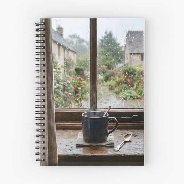 Item preview, Cozy Rainy Window View Steaming Mug designed and sold by novadawy.
