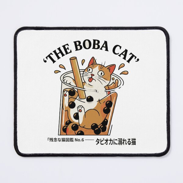 Item preview, The Boba Cat - Kawaii Bubble Tea Cat Tee designed and sold by nurusubetei.