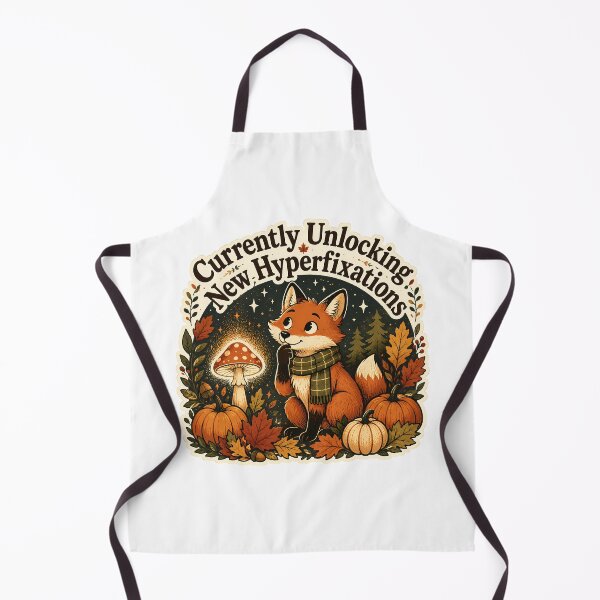 Item preview, Currently Unlocking New Hyperfixations Fox: Cozy Cottagecore Autumn Magic designed and sold by chattsuede.