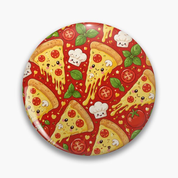 Item preview, ? Kawaii Pizza Party Seamless Pattern – Cute Pizza Slice Apron Print Tags: designed and sold by reeeezcreates.