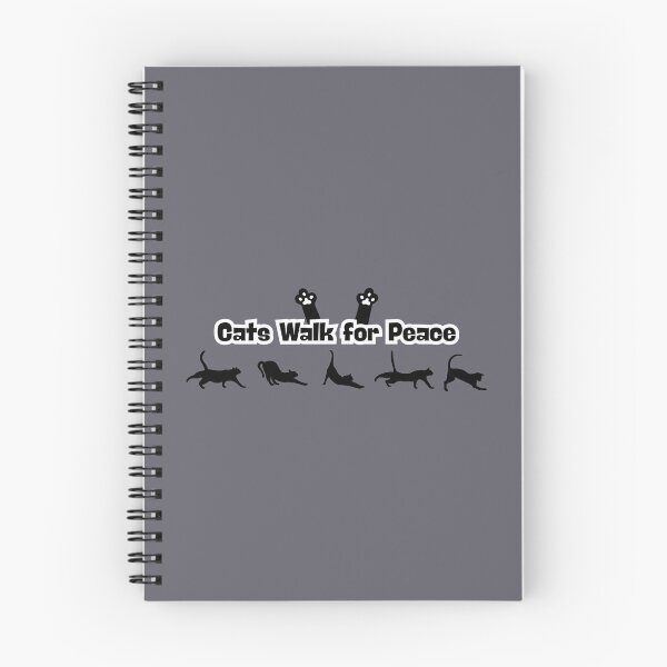 Item preview, Funny Cats Walk for Peace In Black Fonts designed and sold by HappyHavenStu.