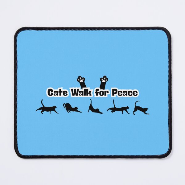 Item preview, Funny Cats Walk for Peace In Black Fonts designed and sold by HappyHavenStu.