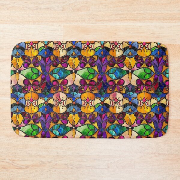 Item preview, Victorian Lattice Jewel Stained Glass Photo Texture designed and sold by DigitaICraft.