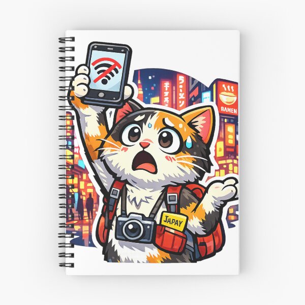 Item preview, Where Free WiFi? – Lost Tourist Cat in Tokyo designed and sold by kawaii animal store (in Japan).