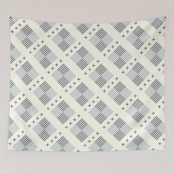 Item preview, Minimalist Cross Stripe Pattern | Black White Scandinavian Seamless  designed and sold by Dino-Lune.