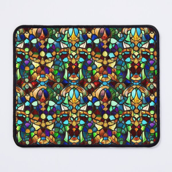 Item preview, Gothic Rose Window Grid Stained Glass Photo Texture designed and sold by DigitaICraft.