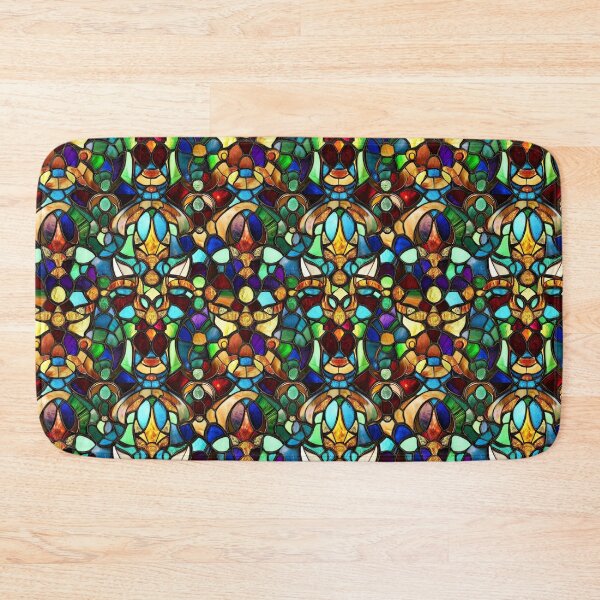 Item preview, Gothic Rose Window Grid Stained Glass Photo Texture designed and sold by DigitaICraft.