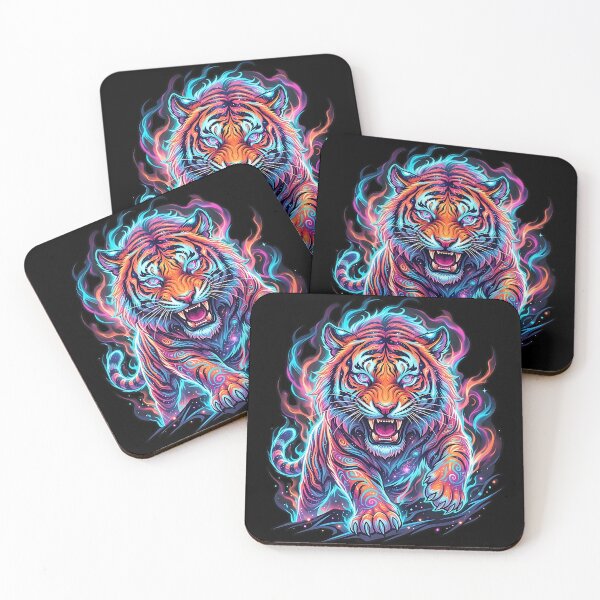 Artikelvorschau, Psy Tiger Spirit – Neon Tribal Beast entworfen und verkauft von RH Design Lab.