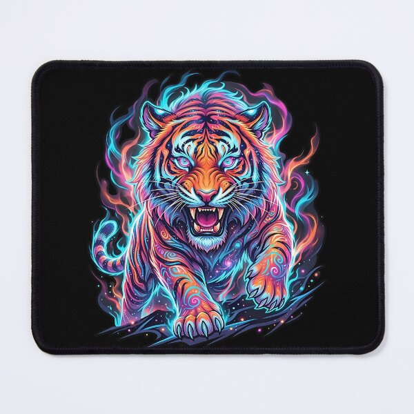 Item preview, Psy Tiger Spirit – Neon Tribal Beast designed and sold by RH Design Lab.