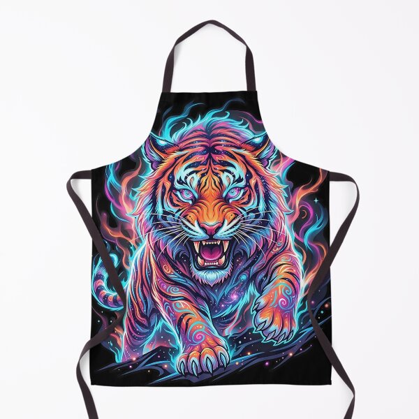 Item preview, Psy Tiger Spirit – Neon Tribal Beast designed and sold by RH Design Lab.
