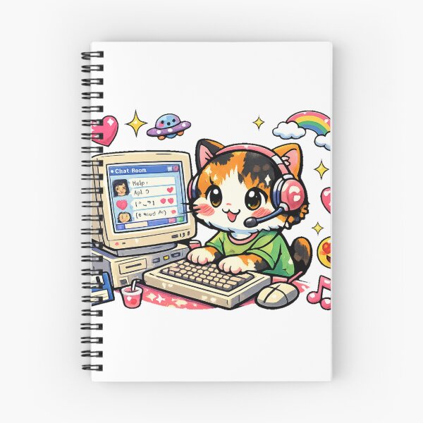 Item preview, Retro Chat Room Cat - Y2K Japanese Internet Kawaii designed and sold by kawaii animal store (in Japan).