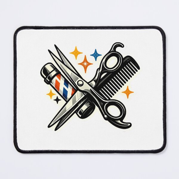 Item preview, Elegant Vintage Crossed Scissors and Comb Barber Tattoo designed and sold by MIROUZ2000.