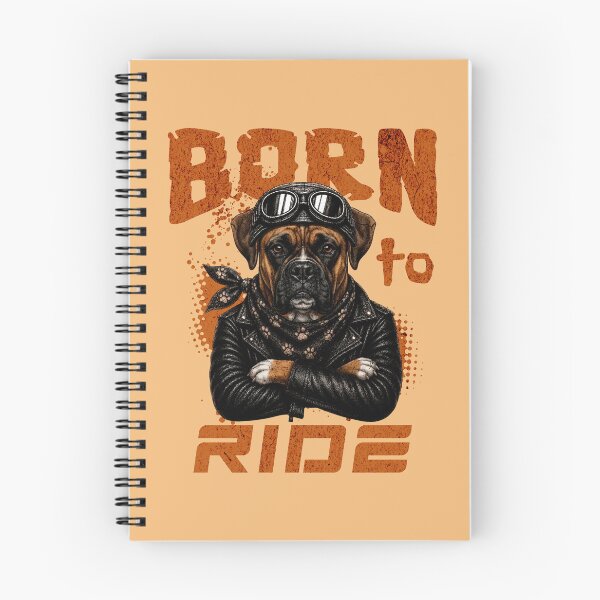 Item preview, Boxer Dog Biker Design – Born To Ride Funny Motorcycle Boxer Gift designed and sold by PixelsPaws.