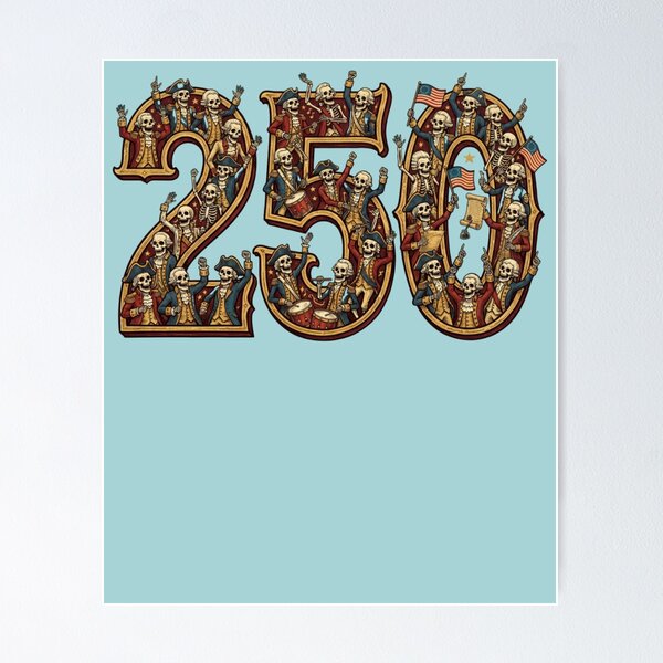 Item preview, 250th American Revolution Skeleton Patriots designed and sold by d247.