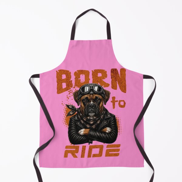 Item preview, Boxer Dog Biker Design – Born To Ride Funny Motorcycle Boxer Gift designed and sold by PixelsPaws.
