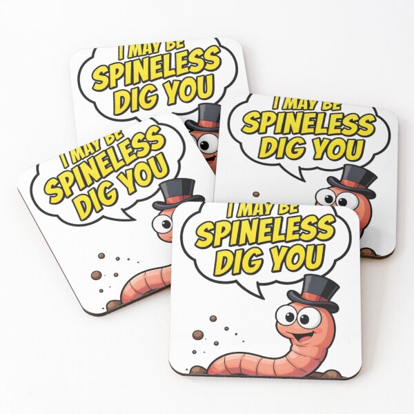 Item preview, I May Be Spineless Dig You Cute Worm Pun designed and sold by StudioPixelMix.