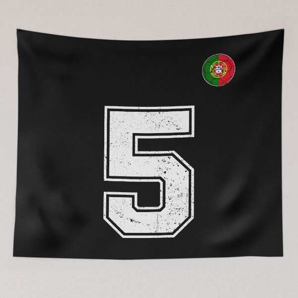 Item preview, Portugal Soccer Number 5 Vintage Sports Fan designed and sold by OliviaHayesArt.