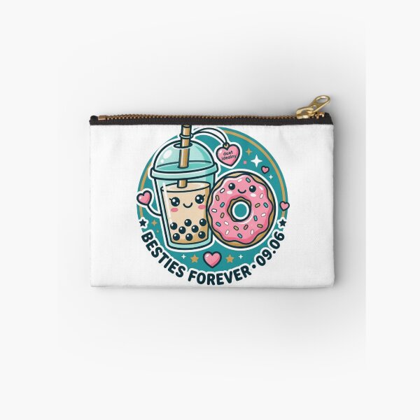 Item preview, Boba and Donut Besties Forever – Cute Bubble Tea & Donut Illustration designed and sold by MartBook.