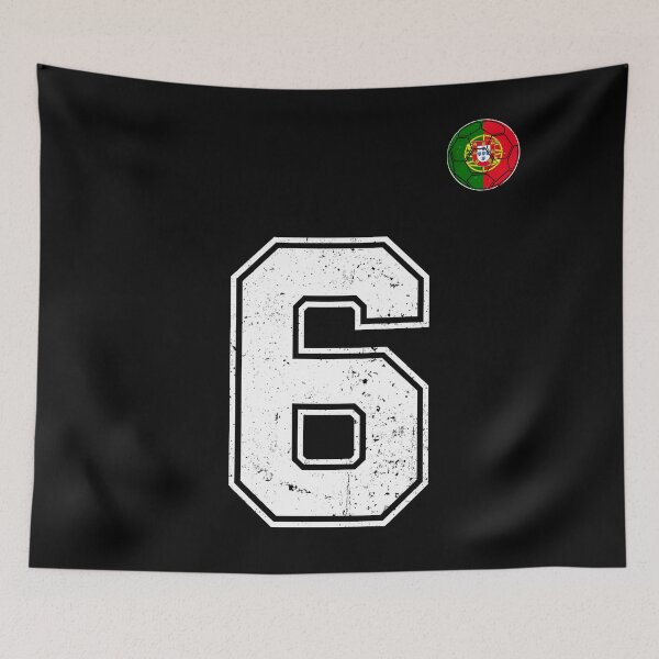 Item preview, Portugal Soccer Number 6 Vintage Sports Fan designed and sold by OliviaHayesArt.