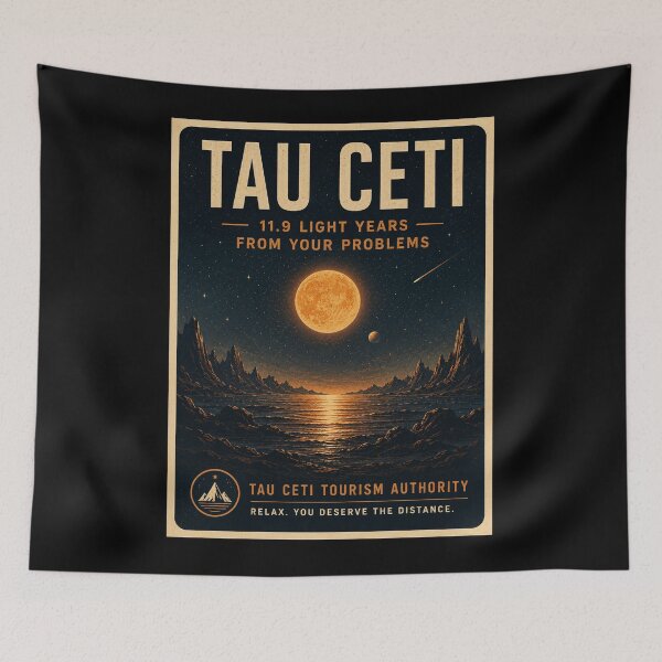 Item preview, Tau Ceti - Faux Tourism Vintage Series - Project Hail Mary designed and sold by hesjustken.