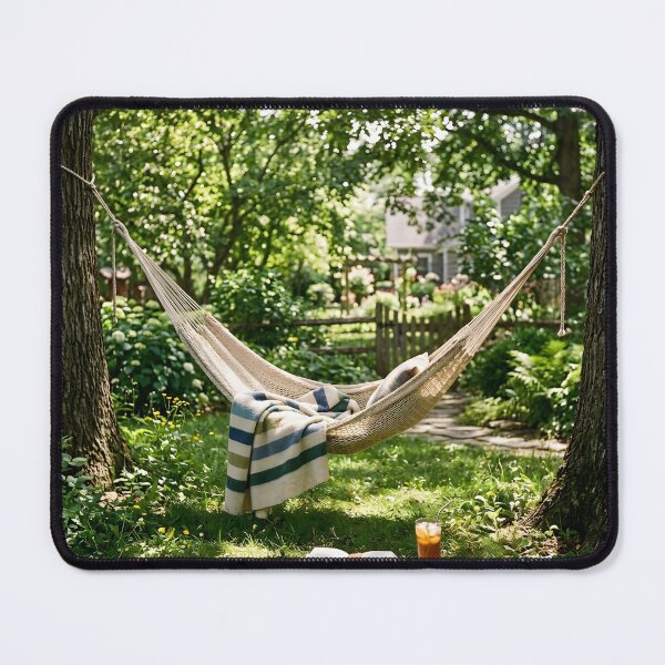 Item preview, Relaxing Backyard Hammock Summer Reading Nook designed and sold by novadawy.