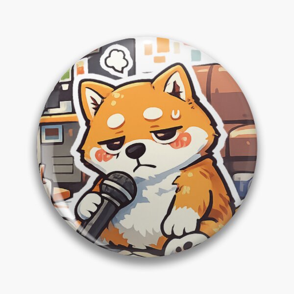 Item preview, One More Song Shiba Inu Sticker | Exhausted Japanese Karaoke Dog Meme | Kawaii Japan Aesthetic designed and sold by kawaii animal store (in Japan).