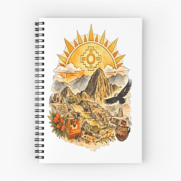 Item preview, Machu Picchu Golden Sun Inca Sketch designed and sold by DigiArt8Design.