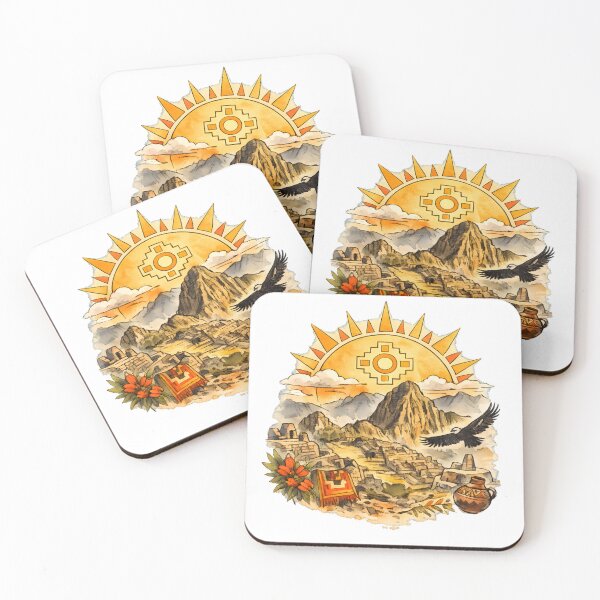 Item preview, Machu Picchu Golden Sun Inca Sketch designed and sold by DigiArt8Design.