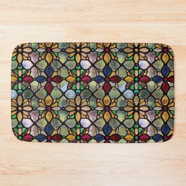 Item preview, Magenta Amber Organic Floral Stained Glass Photo Texture designed and sold by DigitaICraft.